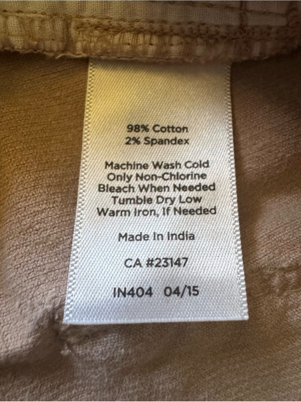 Talbots Flawless Five-Pocket Straight Leg Corduroy Pants Tan Size 10 - Picture 3 of 12